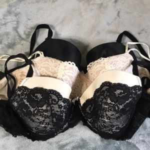 36D and 36C Set of 3 lingerie bras